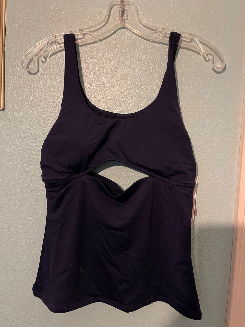 Athleta Navy Blue One-Piece Swim Top with Tag